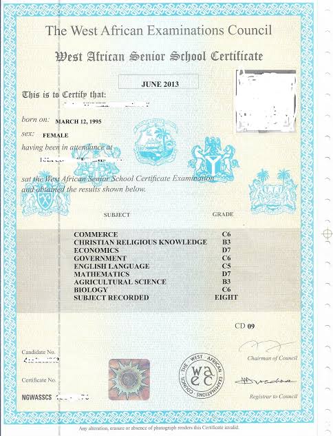 Lost Waec Certificate