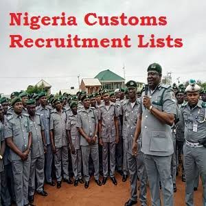 Nigeria custom shortlisted candidates